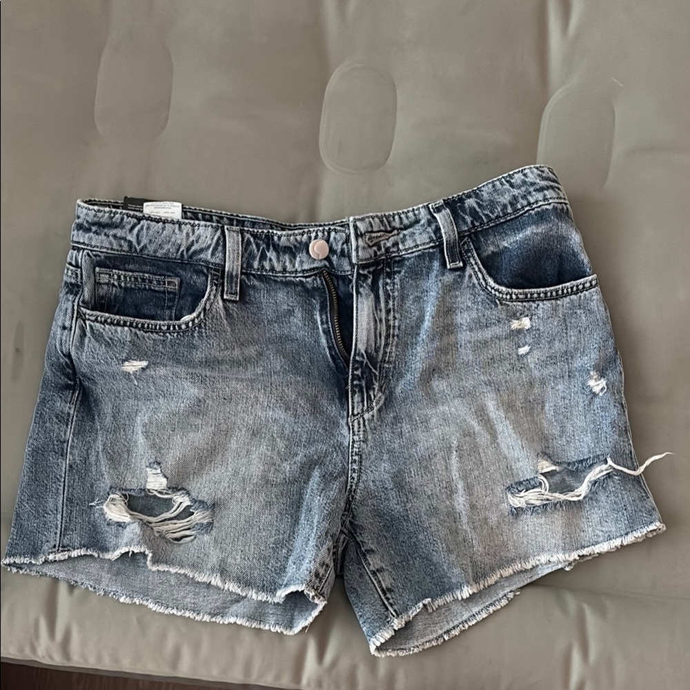 Joe's Jeans Blue Distressed Jean Shorts